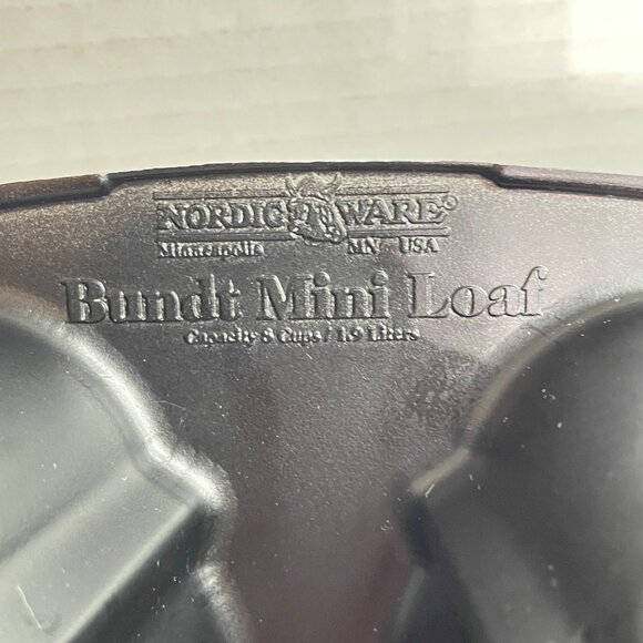 Nordic Ware Bundt Mini Loaf Pan With 4 Cavities for Decorative Baking - Picture 7 of 15